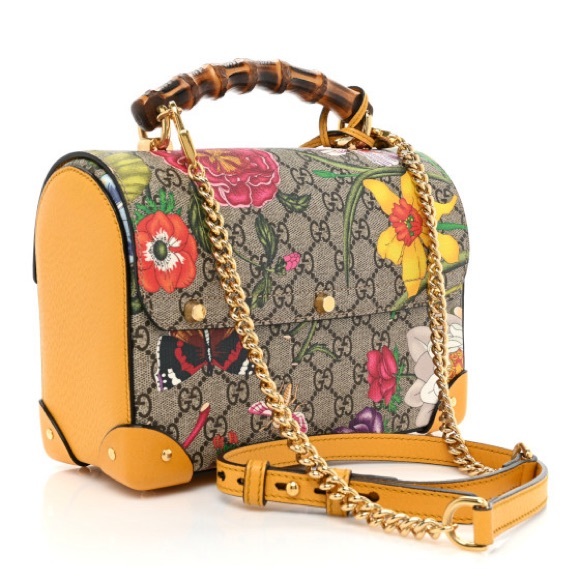 Authentic Gucci Monogram Floral Padlock Purse - Picture 2 of 14